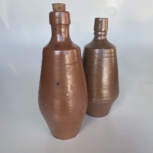 BOTTLE, Stoneware or Pottery - Brown